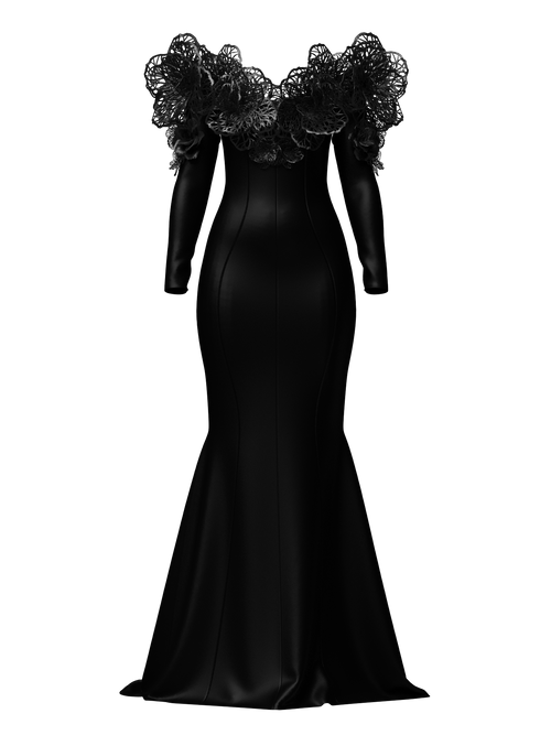 BlackRoseEveningGown