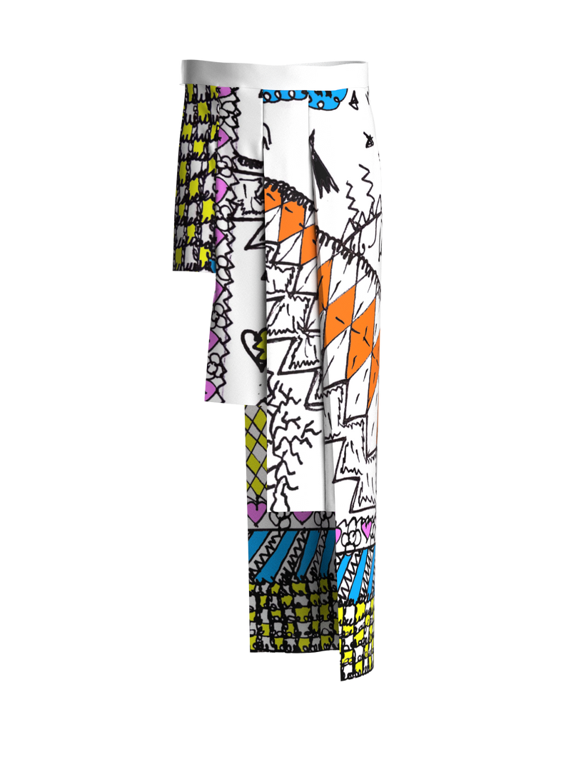 LORENZO LA COMMARE PRINTED SKIRT