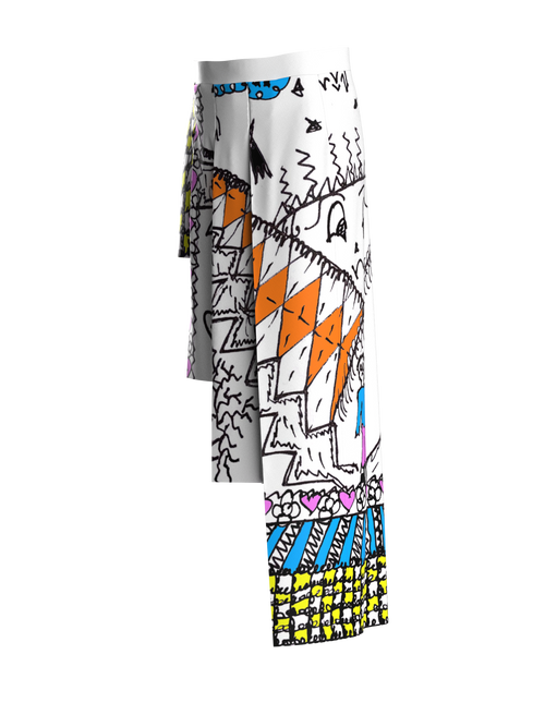 LORENZO LA COMMARE PRINTED SKIRT
