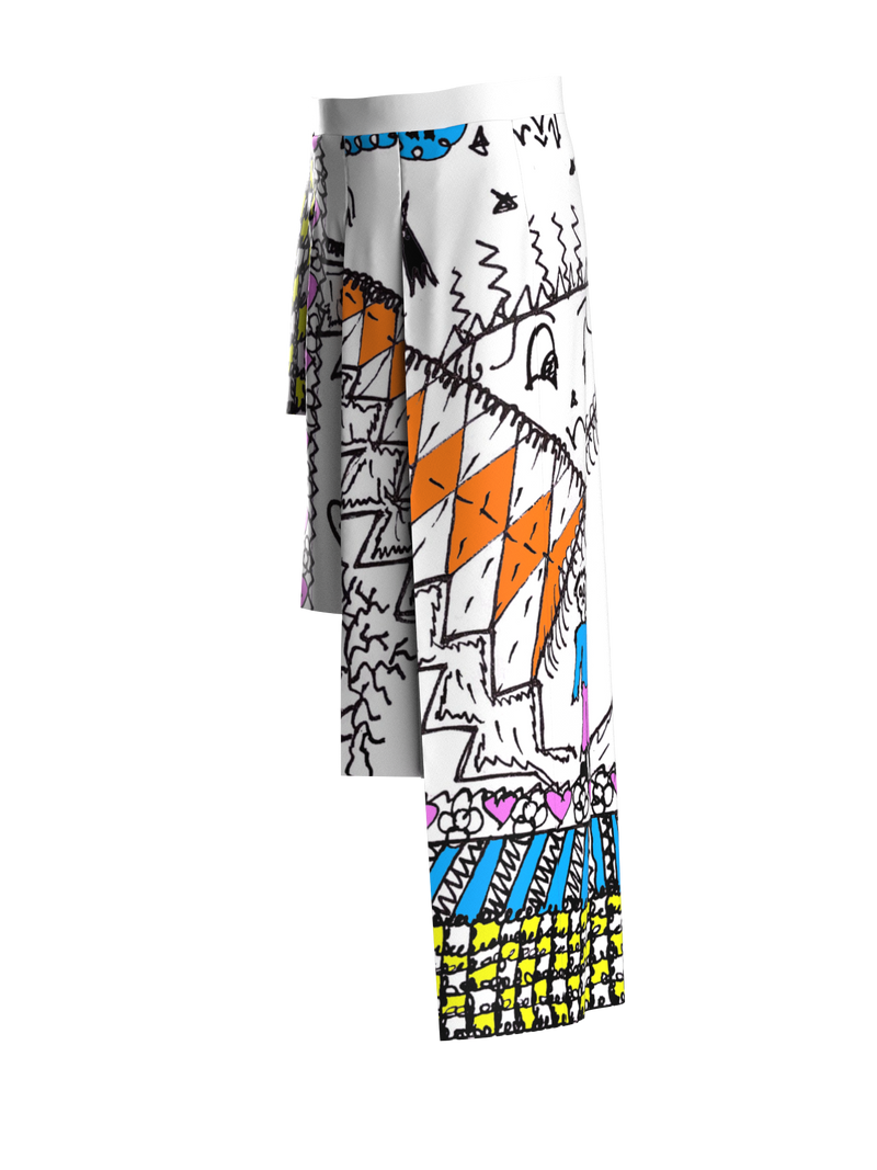 LORENZO LA COMMARE PRINTED SKIRT