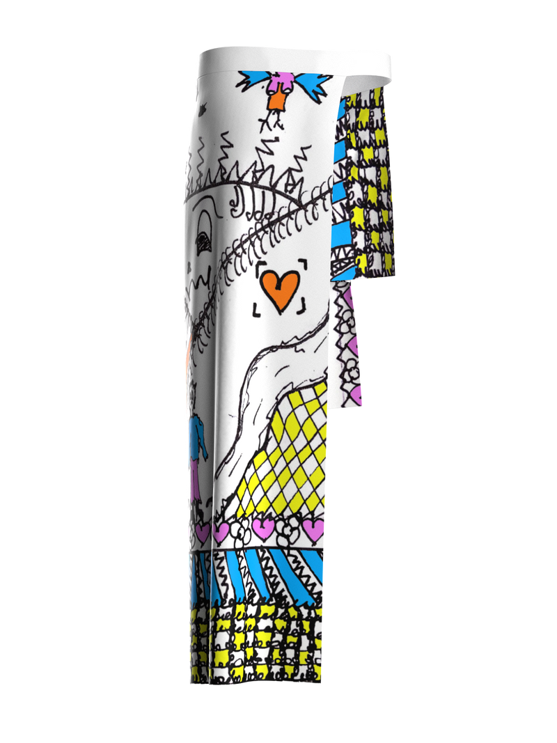 LORENZO LA COMMARE PRINTED SKIRT