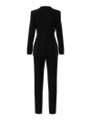 Black suit with red zippers