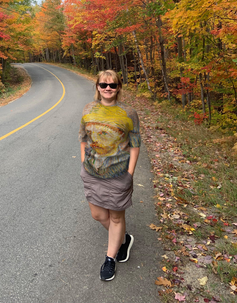 TSHIRT Oversize - Self-Portrait with a Straw Hat