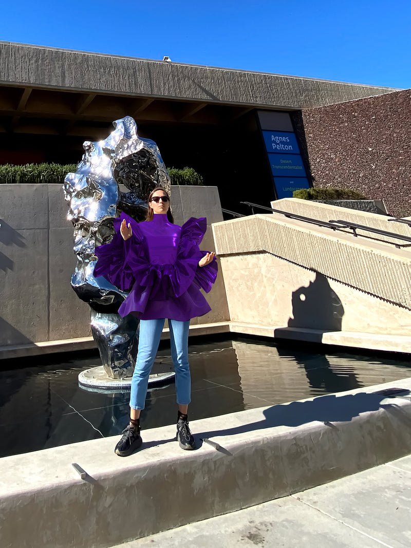 Purple ruffle dress