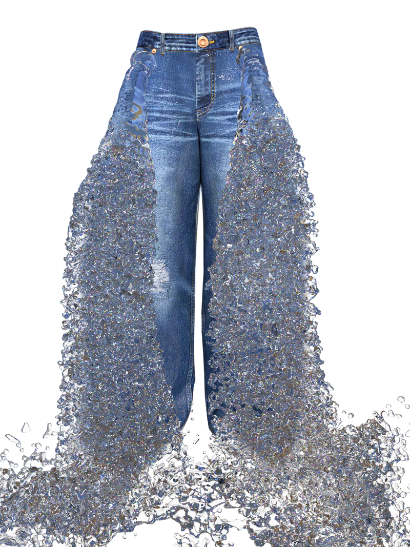 “Waterfall” Skater Jean