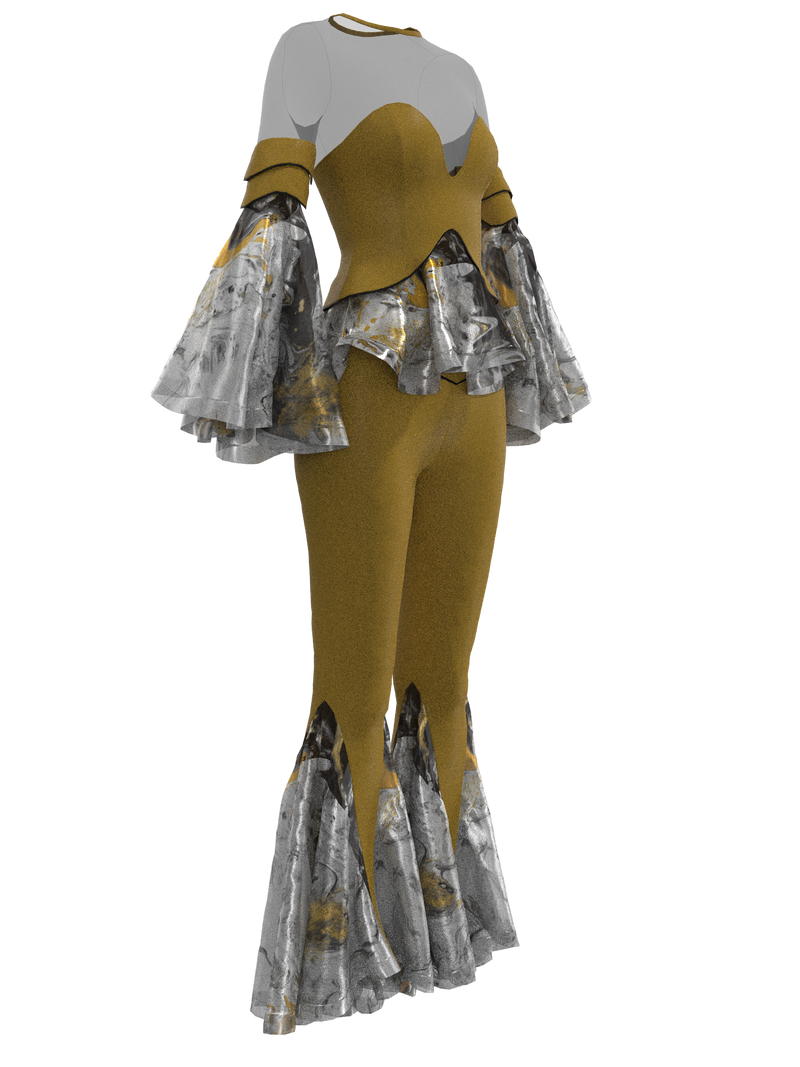 Bloom Outfit Gold/Marble