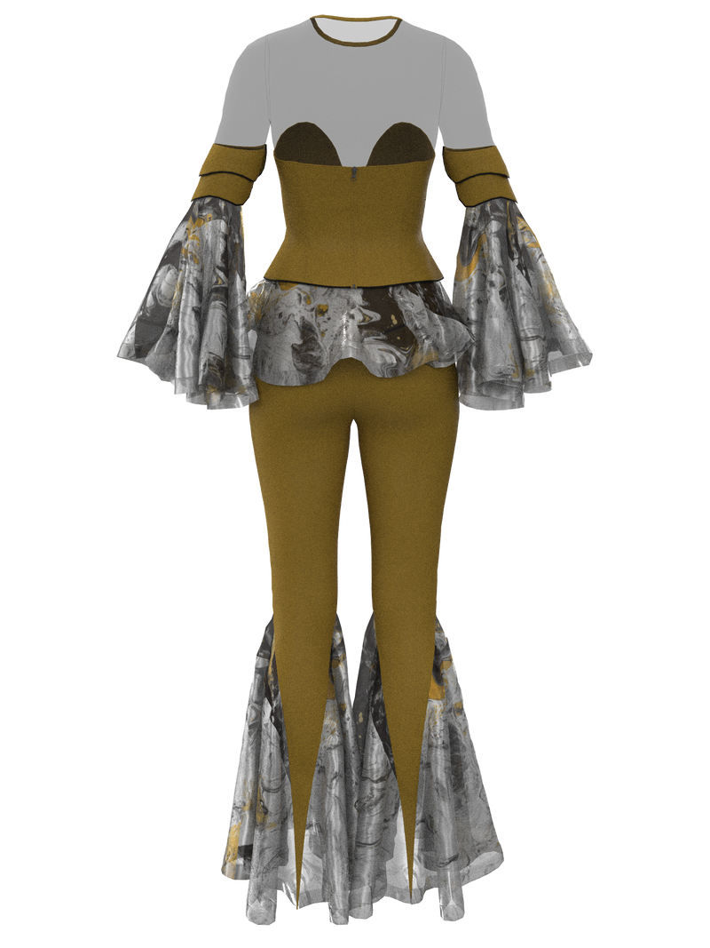 Bloom Outfit Gold/Marble