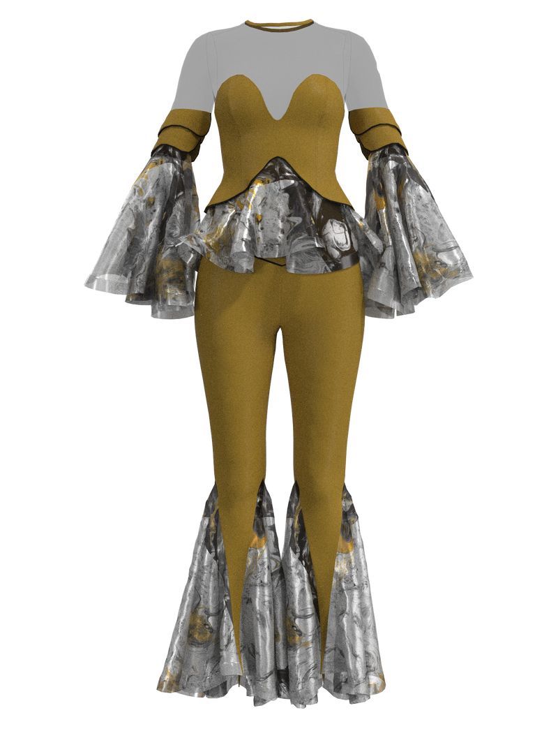 Bloom Outfit Gold/Marble