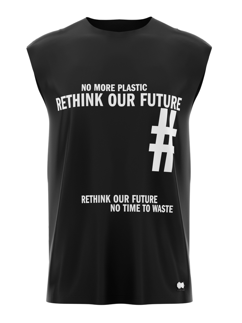 No More Plastic Rethink our future T-SHIRT