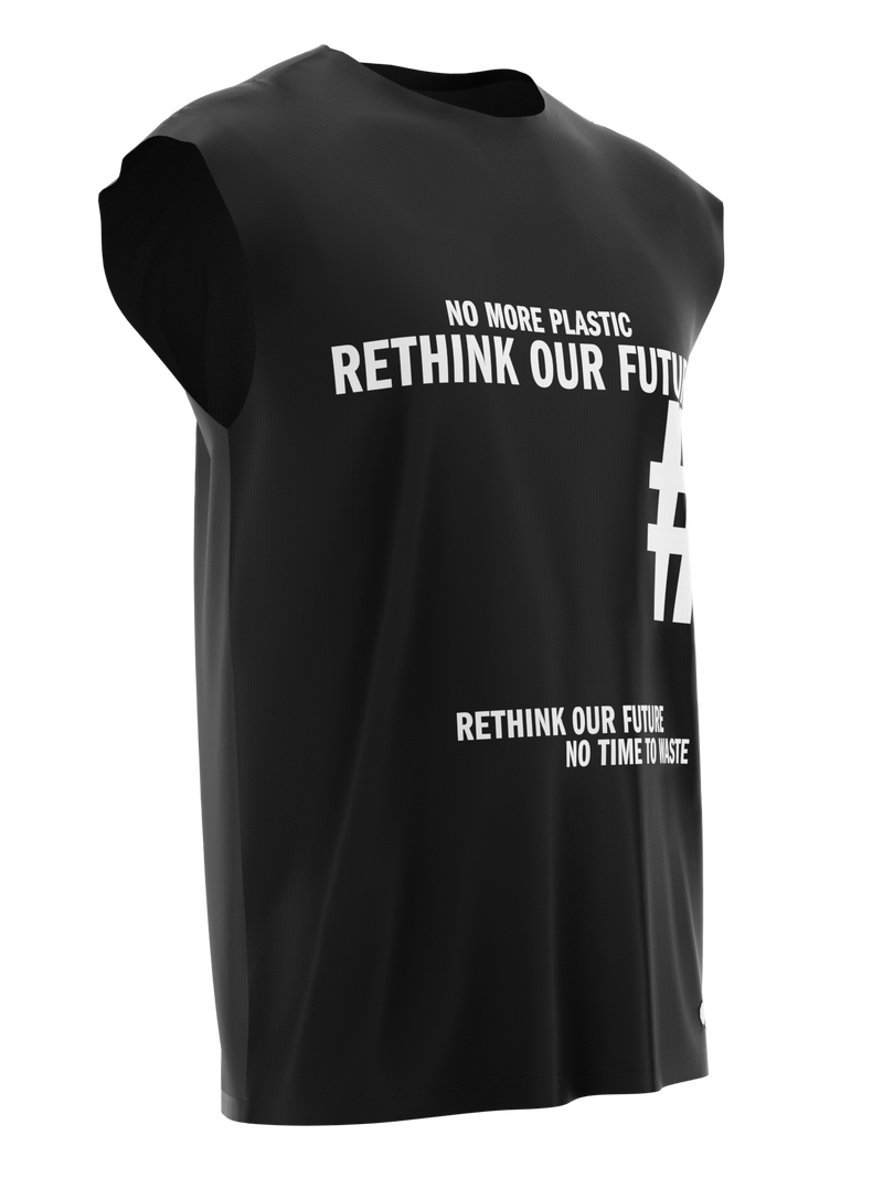 No More Plastic Rethink our future T-SHIRT