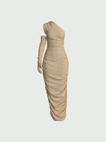 Midi nude dress