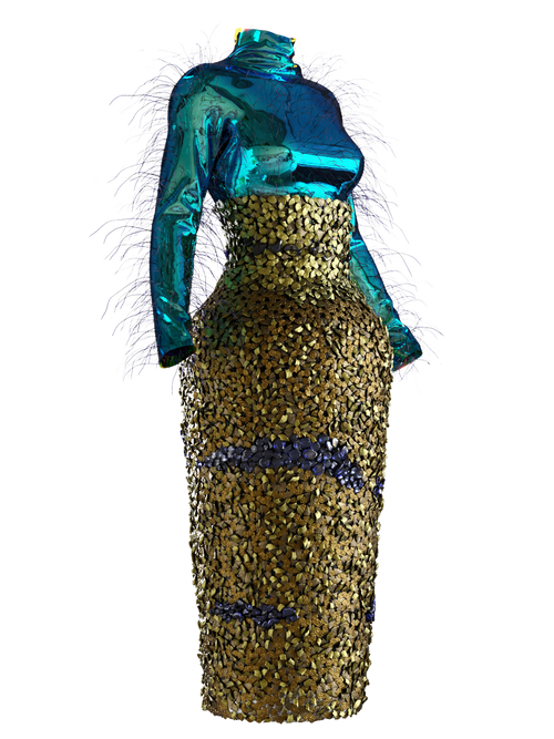 Caddisfly Long skirt + Top Iridescent