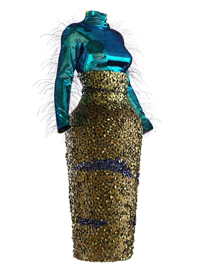 Caddisfly Long skirt + Top Iridescent