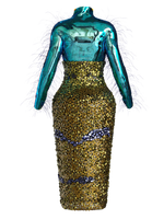Caddisfly Long skirt + Top Iridescent