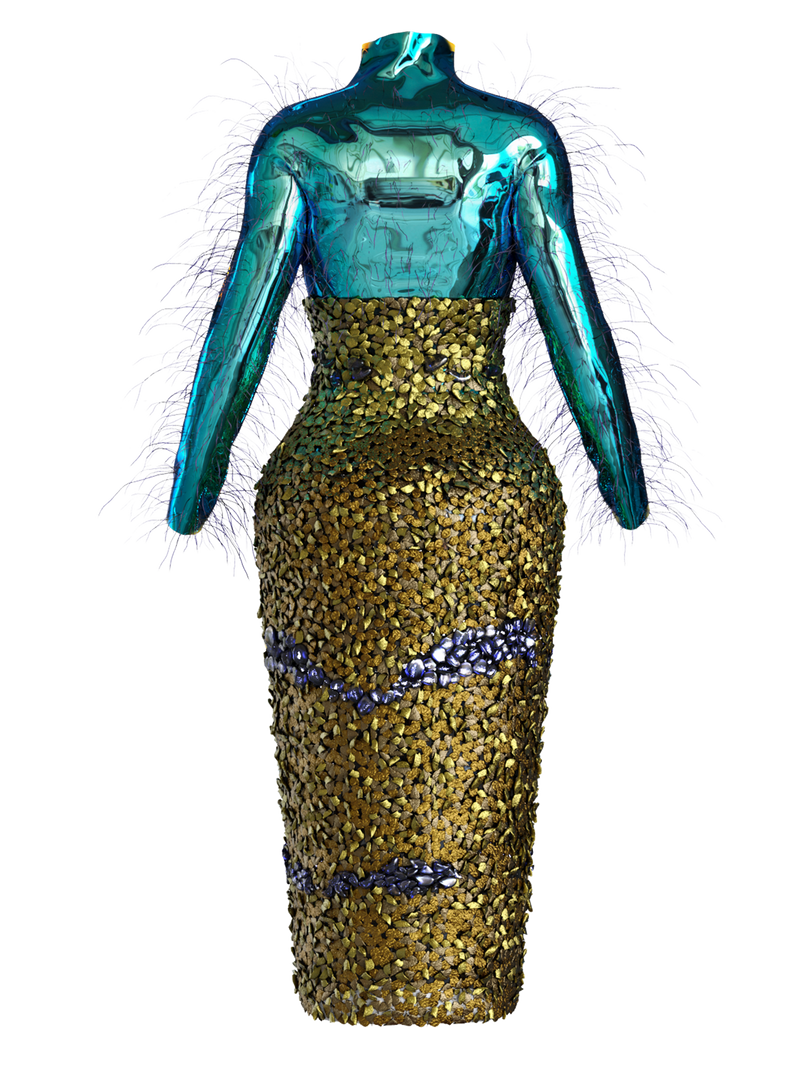 Caddisfly Long skirt + Top Iridescent
