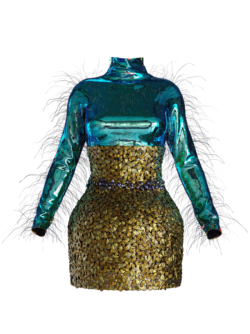 Caddisfly Short skirt + Top Iridescent