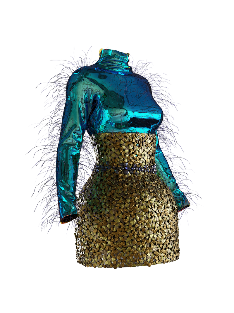 Caddisfly Short skirt + Top Iridescent
