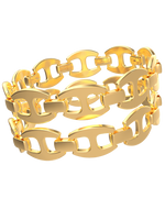 The Gold Link Anchor Bracelet