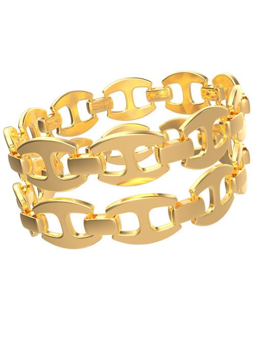 The Gold Link Anchor Bracelet