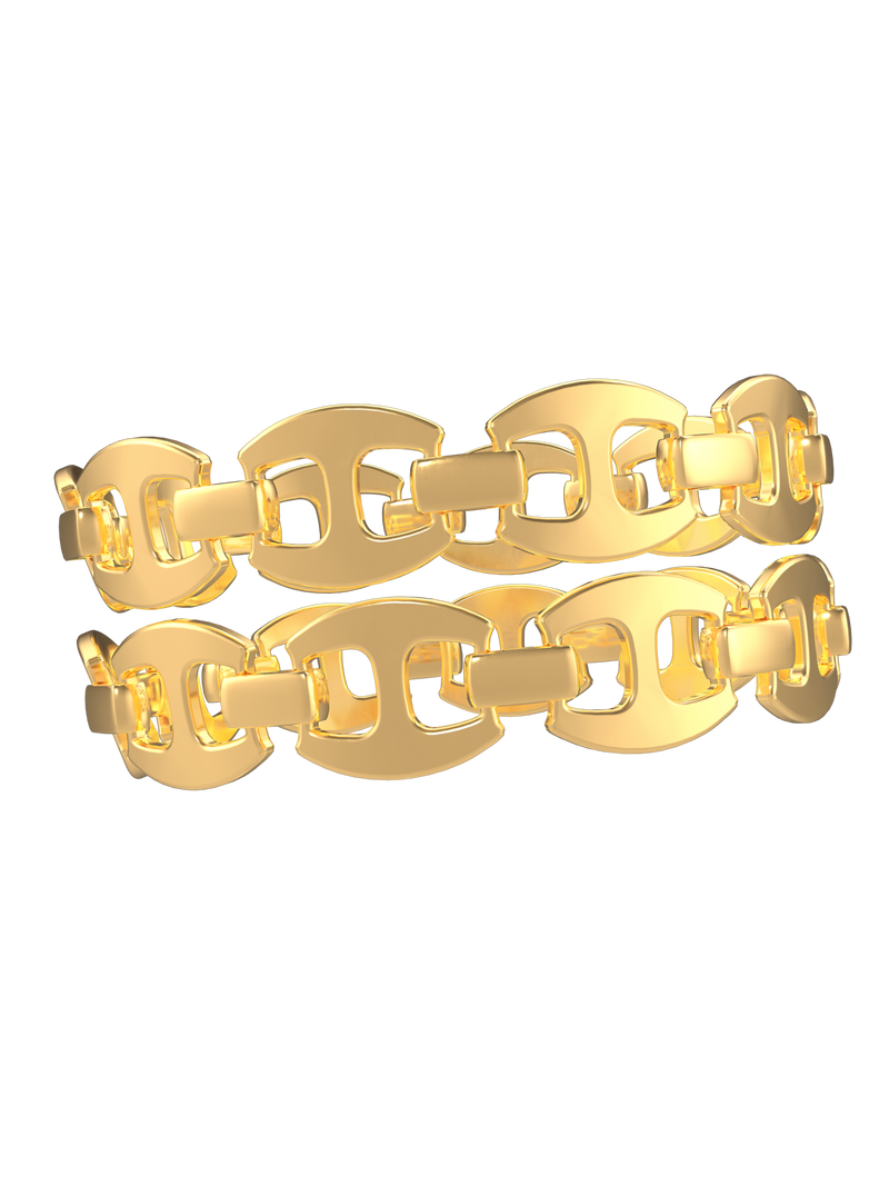 The Gold Link Anchor Bracelet