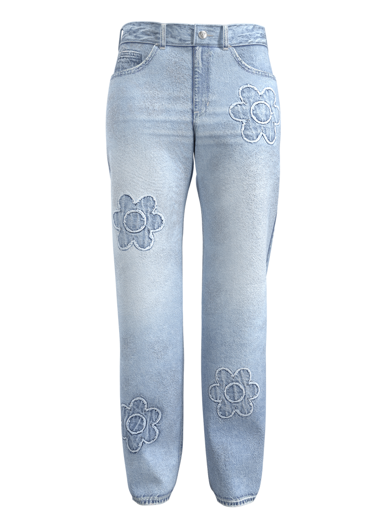 Pacsun Floral Patch Jeans