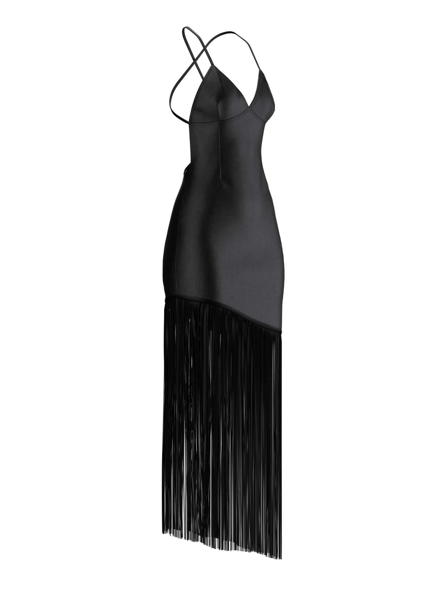 fringe backless dress Armela