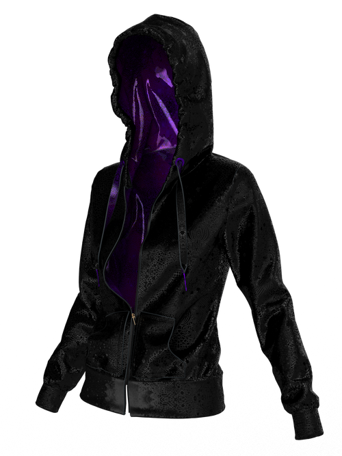 Nebula Hoodie Black & Purple by Arnaud Pepin-Donat