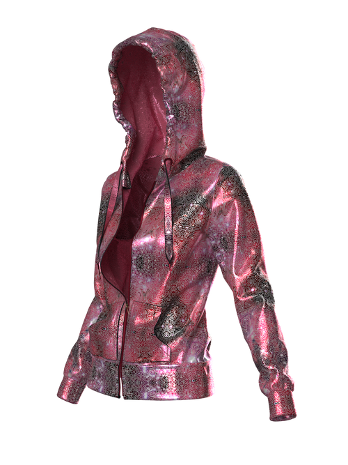 Nebula Hoodie Red by Arnaud Pepin-Donat