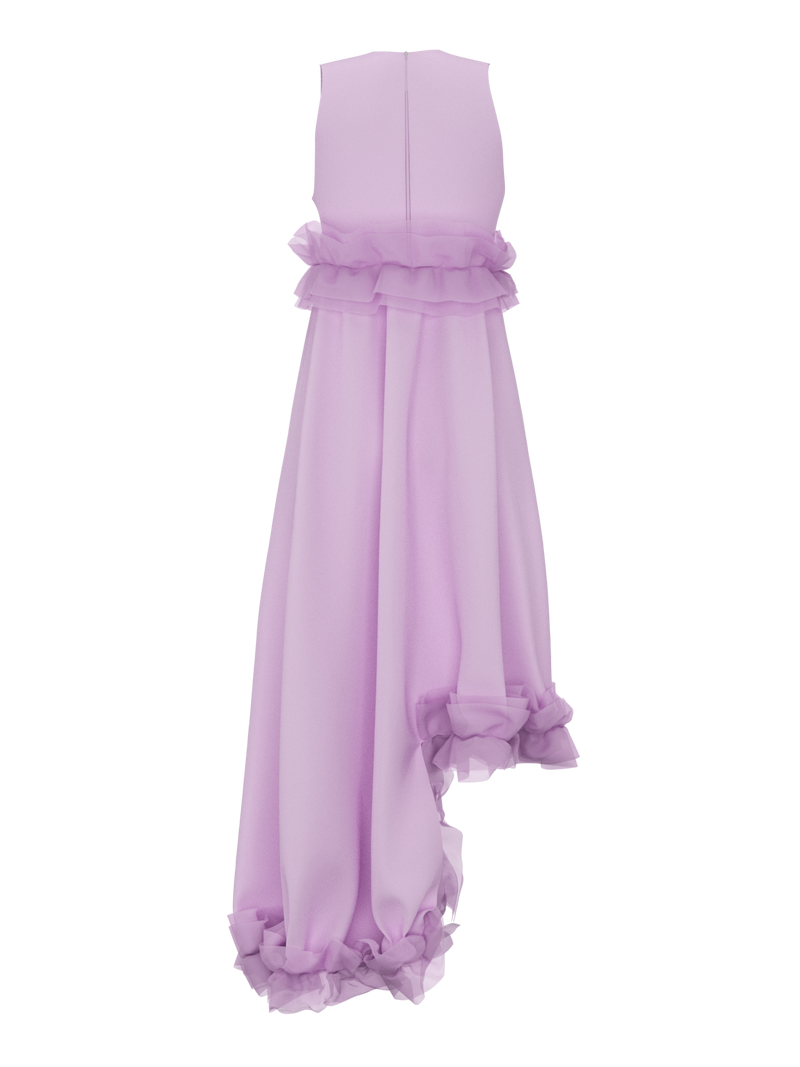 Pink Asymmetric Dress by Paskal