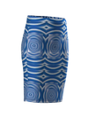 BLUE WAVE PENCIL SKIRT