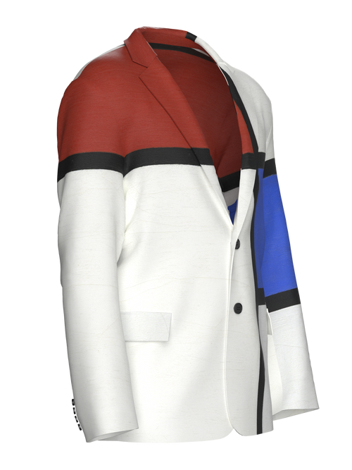 Blazer- Composition No. II with Red and Blue