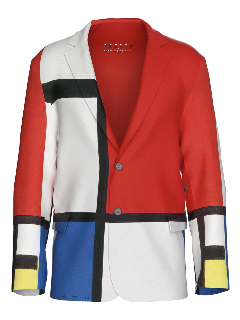 Blazer-Composition with Red, Blue and Yellow