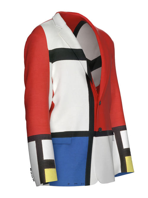 Blazer-Composition with Red, Blue and Yellow