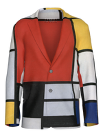 Blazer-Composition with Red, Yellow, Blue and Black