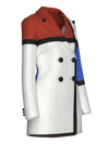 Blazer Dress- Composition No. II with Red and Blue