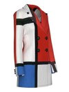 Blazer Dress-Composition with Red,Blue and Yellow