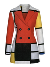 Blazer Dress-Composition with Red, Yellow, Blue and Black