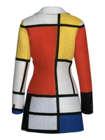Blazer Dress-Composition with Red, Yellow, Blue and Black