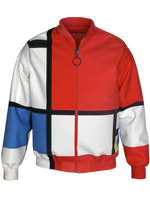 Bomber-Composition with Red, Blue and Yellow