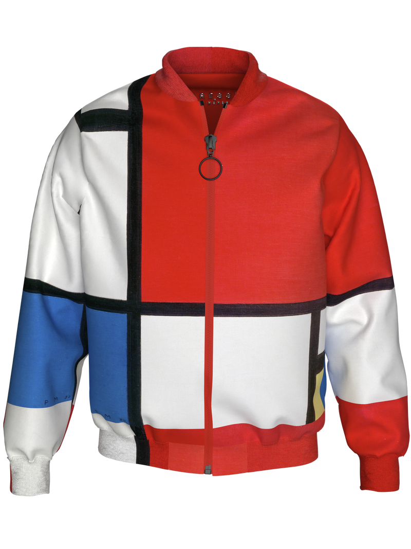 Bomber-Composition with Red, Blue and Yellow