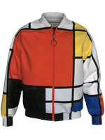 Bomber-Composition with Red, Yellow, Blue and Black