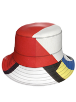 Bucket Hat-Composition with Red, Blue and Yellow