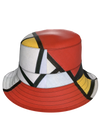 Bucket Hat-Composition with Red, Yellow, Blue and Black