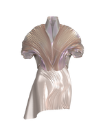 Plated mini dress