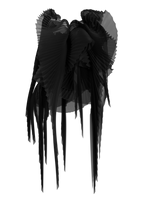 Pleated wings black