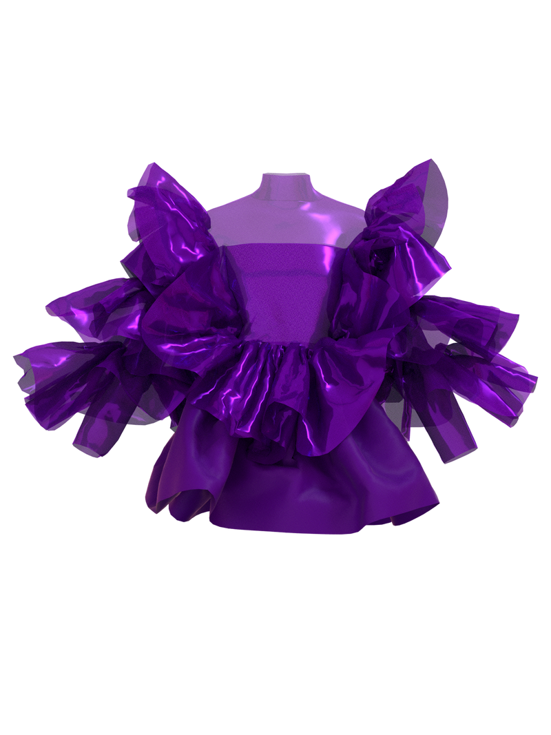 Purple ruffle dress