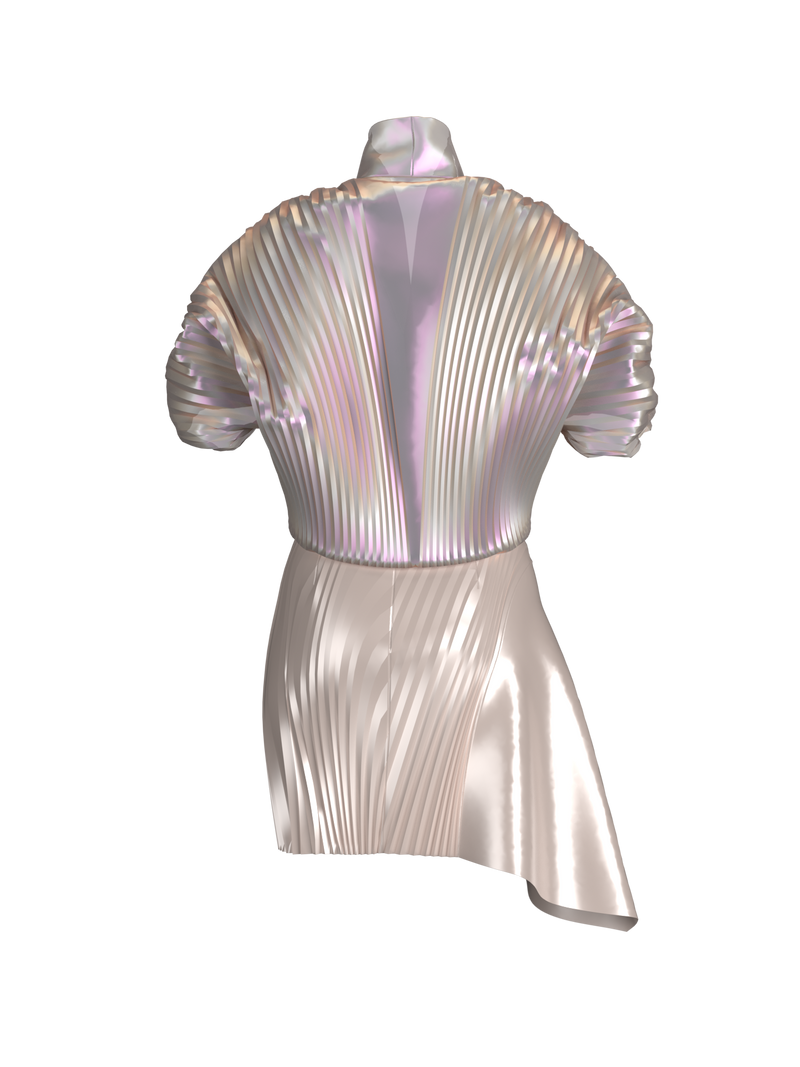 Plated mini dress