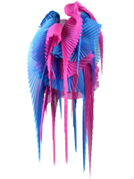 Pleated wings pink/blue