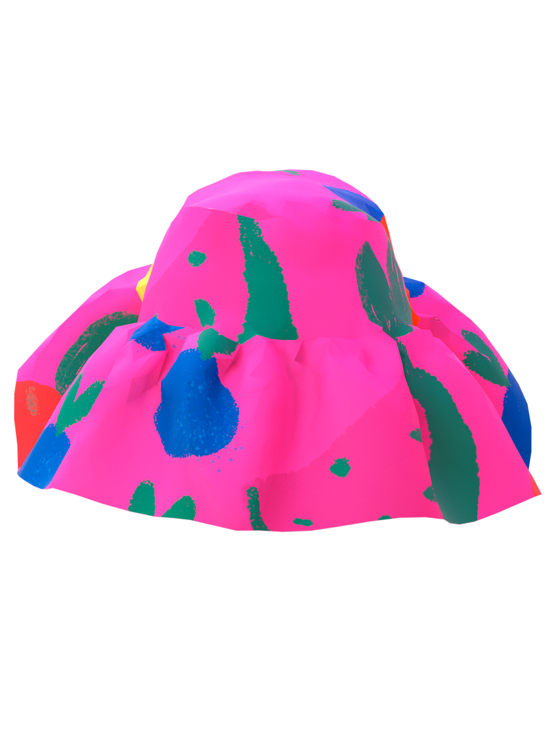 Fruit print bucket hat