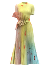 pleated dress